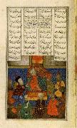 unknow artist Iskander Meets with the Sages,from the Khamsa of Nizami painting